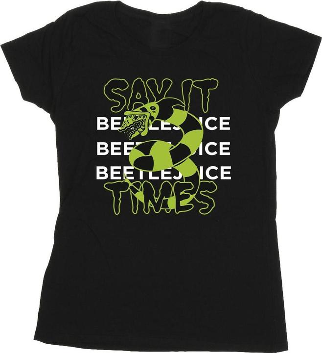 Actual product image Beetlejuice Womens/Ladies Say It 3 Times Cotton T-Shirt (M)