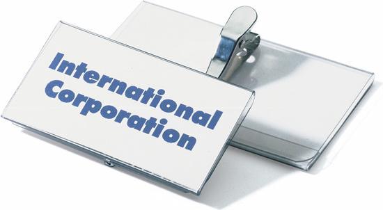 Actual product image Durable Hard foil name tags with crocodile clip