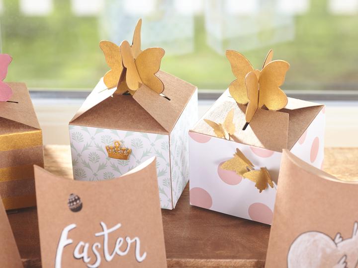 Image du produit VBS Boîte en carton "Papillon", 4pcs, env.8x8cm, H env.10cm