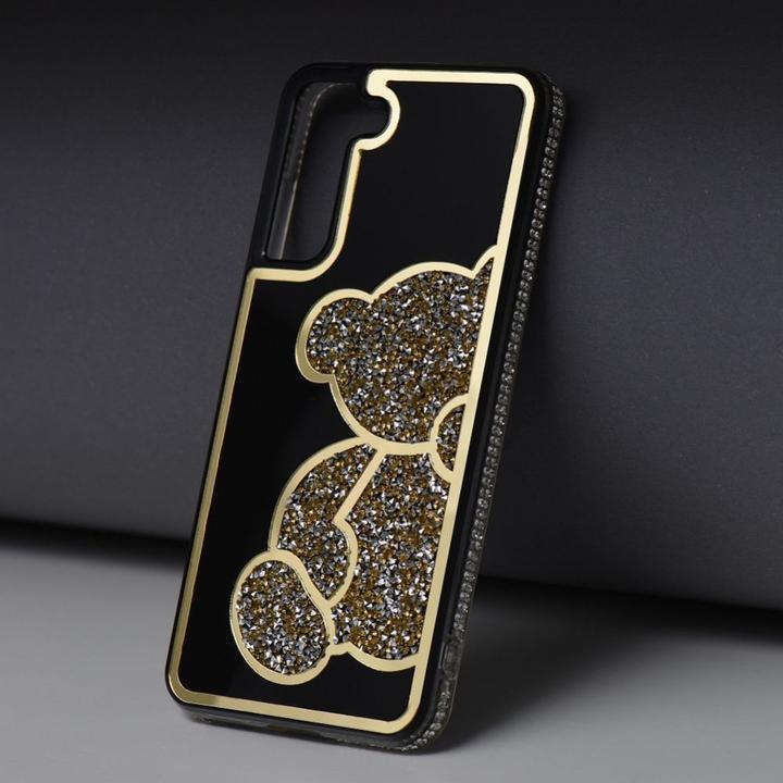 Actual product image OEM Back panel cover TEDDY BEAR Case for SAMSUNG S23 gold (Samsung Galaxy S23)
