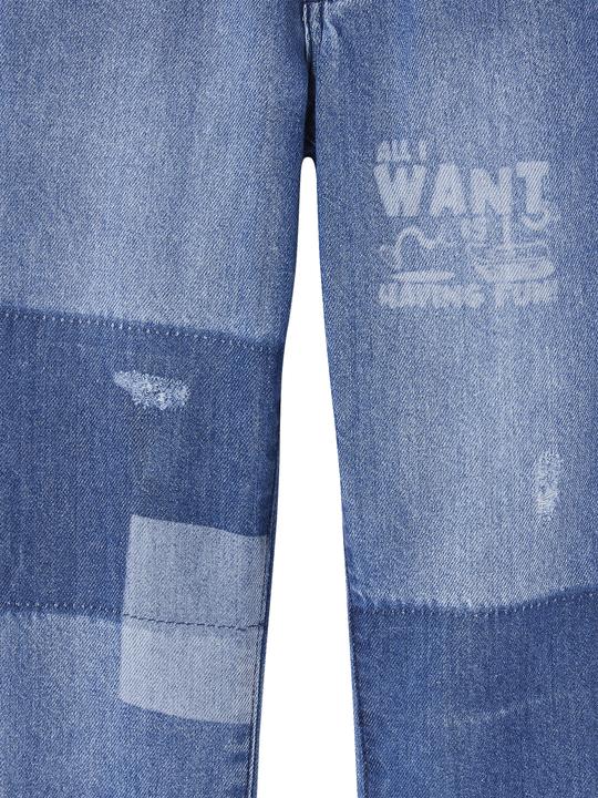 Actual product image Vertbaudet Boys' straight jeans with patches (92)