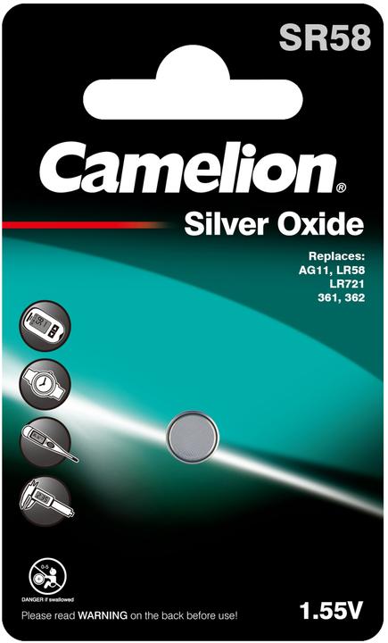 Produktbild Camelion Batterie SR58 Silber Oxid ( 1 Stück) (1 Stk., SR58, 21 mAh)