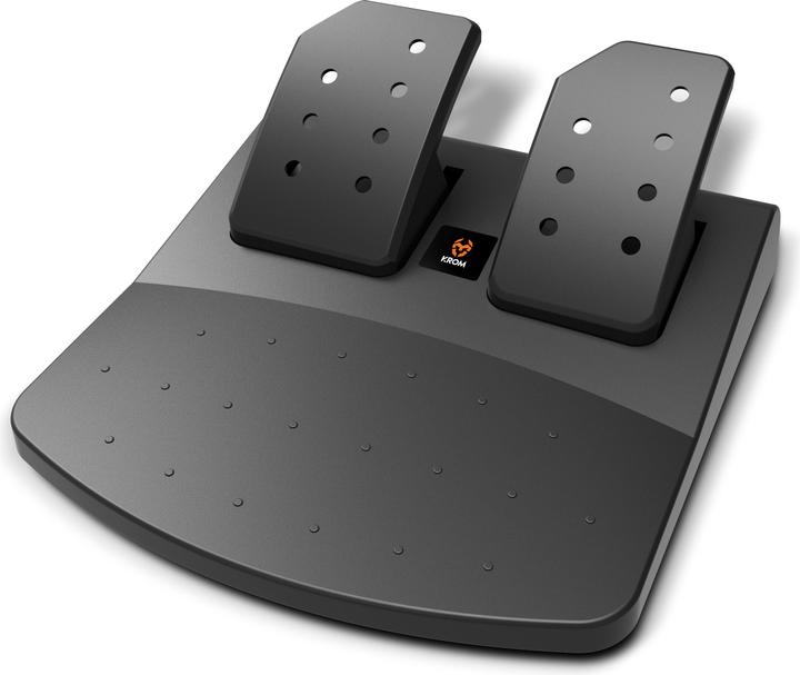 Image du produit Krom K-Wheel Noir USB Volant + Pédales Analogique / Numérique PlayStation 4 (Xbox One S, Playstation Classic, PS3, PS4)