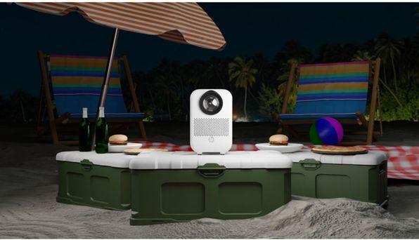 Produktbild HP CC180W Set mit Leinwand (100 lm)