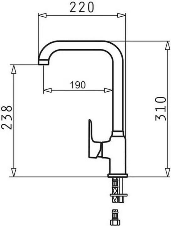 Actual product image Pyramis SILVIO mixer tap vanilla