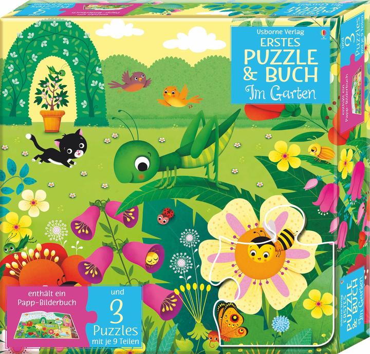 Produktbild Usborne Verlag - Erstes Puzzle & Buch: Im Garten (9 Teile)