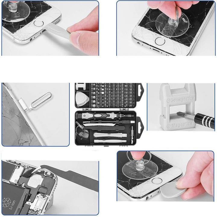 Actual product image Apfelkiste Professional mobile phone repair set - screwdriver & opening tool with storage box