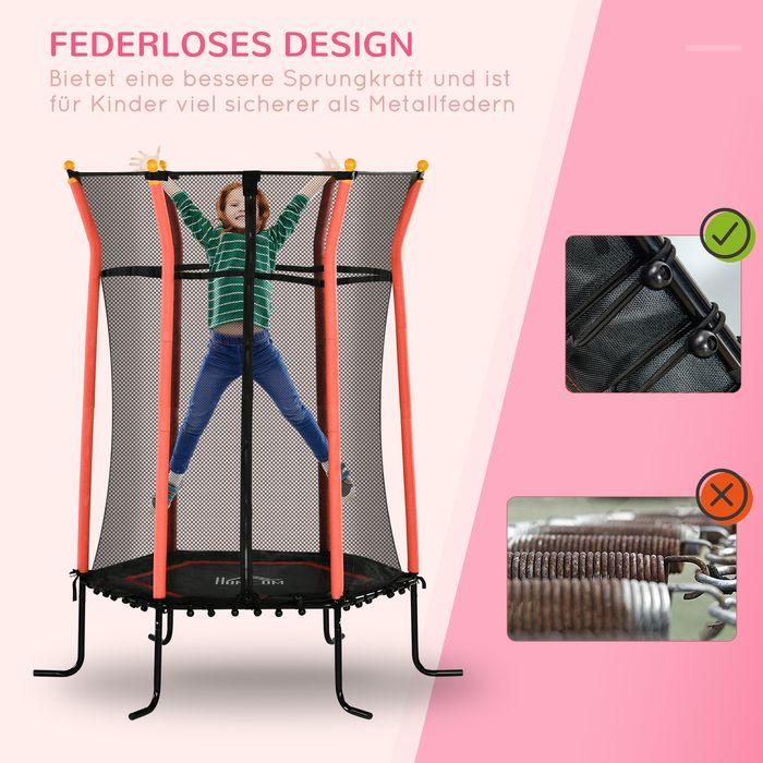 Image du produit Swisshandel24 Kinder Trampolin Ø163,5 cm, Indoor Trampolin, Kindertrampolin bis 50 kg Rot (163.50 cm)