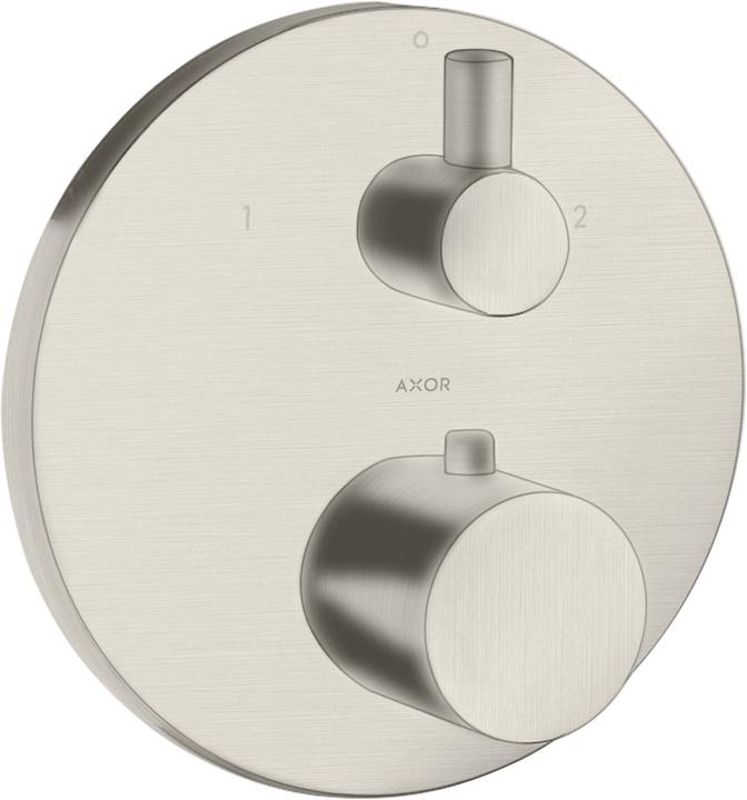 Produktbild Axor HG Thermostat STEEL UP mit Ab-/Umstellventil Edelstahl