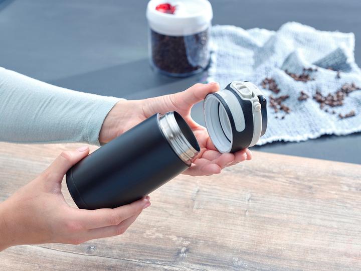 Image du produit Leifheit Borraccia Flip Acciaio Nero 350ml (0.35 l)