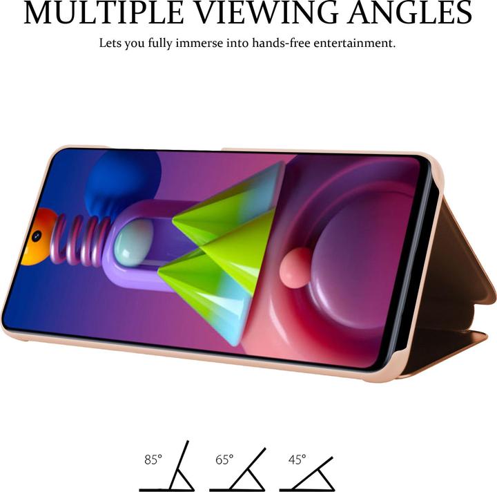 Actual product image Cadorabo Book Smart View Mirror Cover (Samsung Galaxy M51)