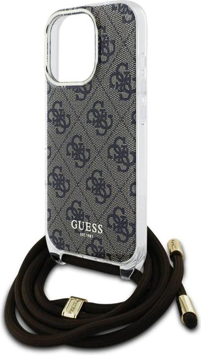 Image du produit Guess GUHCP16LHC4SEW iPhone 16 Pro 6.3" brązowy/brown hardcase Crossbody Cord 4G Print
