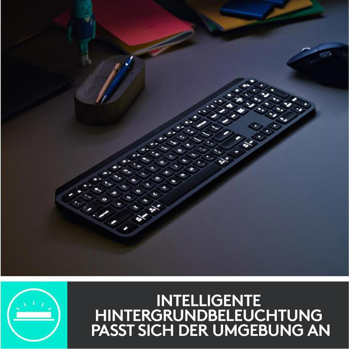 Produktbild Logitech MX Keys Plus (CH, Kabellos)