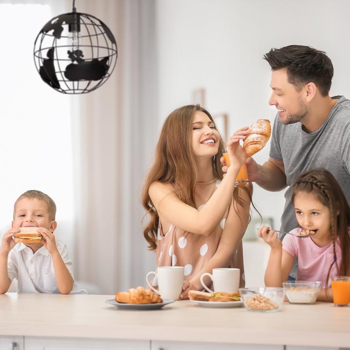 Image du produit Relaxdays Lampe à suspension abat-jour boule globe (E27)