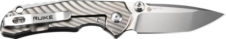 Actual product image Ruike Folding Knife M671-TZ Titanium (7 cm)