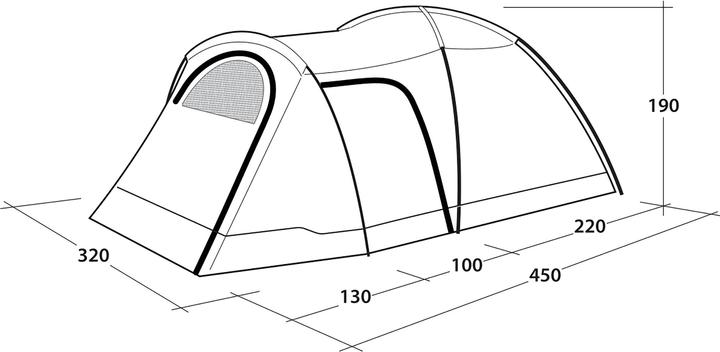 Actual product image Outwell - Cloud 5 Plus - Green - 5-person (Dome tent, 10.10 kg, 5 persons)