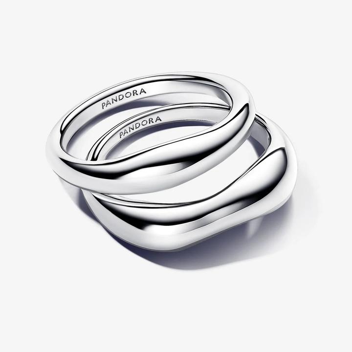 Image du produit Pandora Anneaux empilés de forme organique (54, Argent 925)