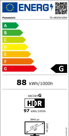 Energy Label Panasonic TX-48JZW1004 (47.64", OLED, UHD)