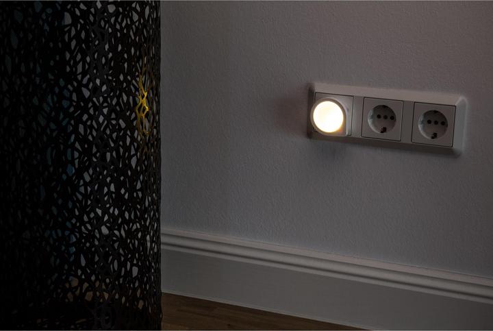 Produktbild Müller Licht LED Sensor Nachtlicht 1W 2 lm 2700 K warmweiss Apollo weiss mit Dämmerungssensor