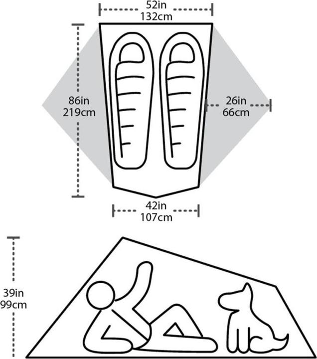 Produktbild Big Agnes Tiger Wall 2 Platinum (Kuppelzelt, 1.05 kg, 2 Personen)