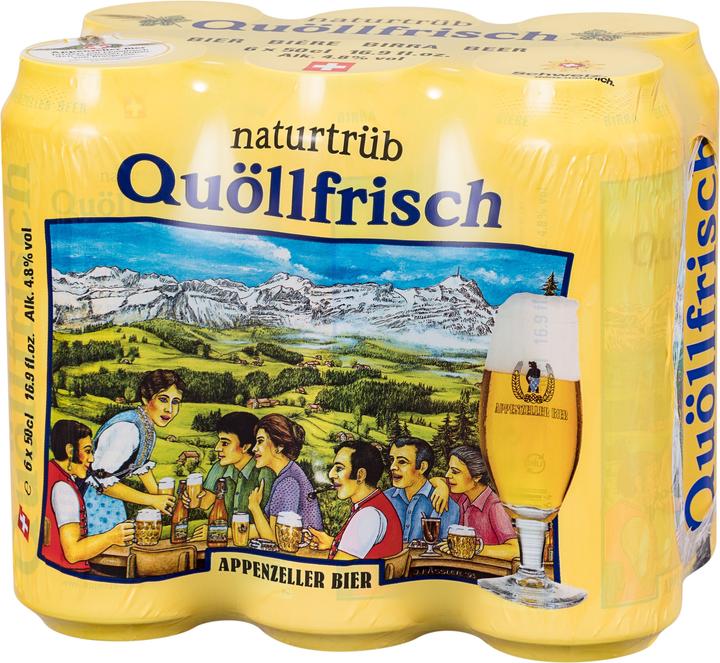 Image du produit Appenzeller Bier Quöllfrisch naturtrüb (6 x 50 cl)