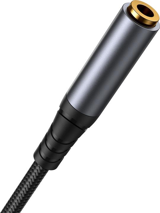Immagine prodotto Joyroom Cavo audio stereo AUX mini jack 3,5 mm (maschio) - mini jack (femmina) 1,2 m nero (SY-A09) (1.20 m, Estensione)