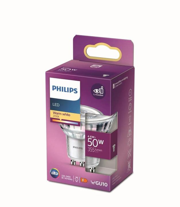 Actual product image Philips Spot (GU10, 4.60 W, 355 lm, 1 x, F)