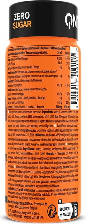 Nutritional values and ingredients QNT L-Carnitine Shot (1 x)