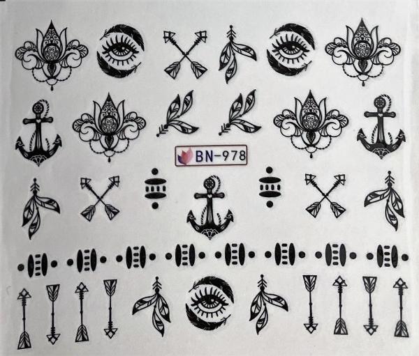 Nagellack24 Nail Art Sticker Wassertransfer 978