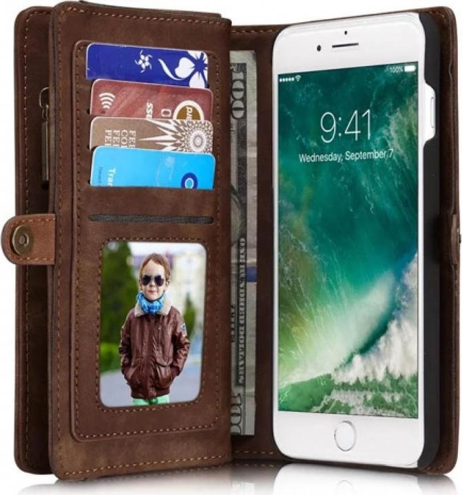 Immagine prodotto Caseme Apple iPhone 8 Plus Custodia per carte di credito con portafoglio in vera pelle (Apple iPhone 8 Plus)