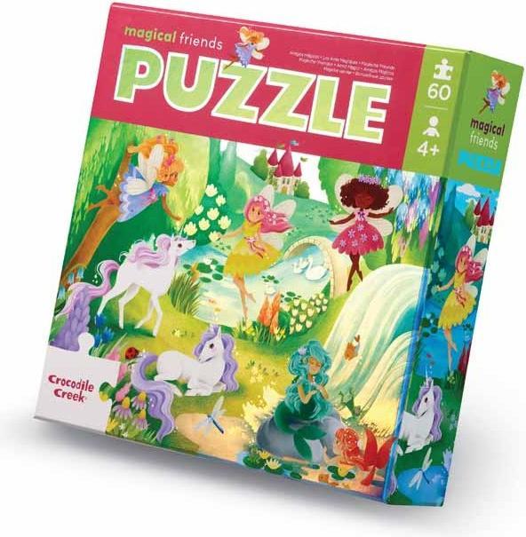 Actual product image Crocodile Creek Holographic Puzzle 60 pc, Magical Friends (60 pieces)