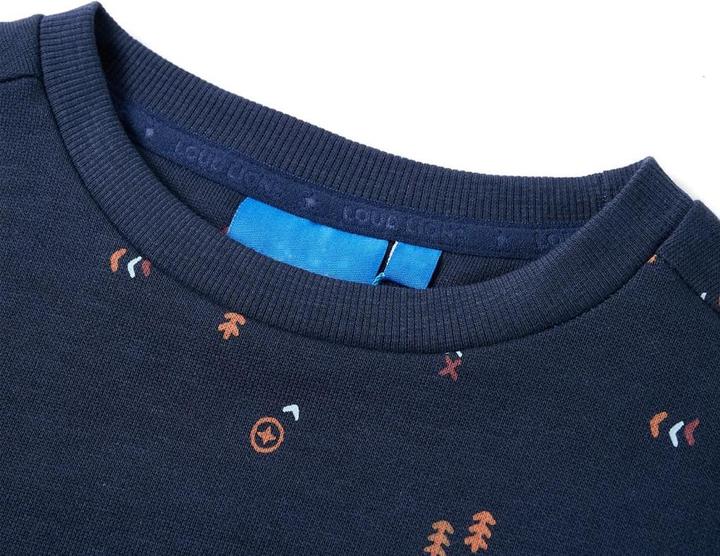Immagine prodotto VidaXL Felpa da bambino blu navy melange 128,Materiale: 92 (128)