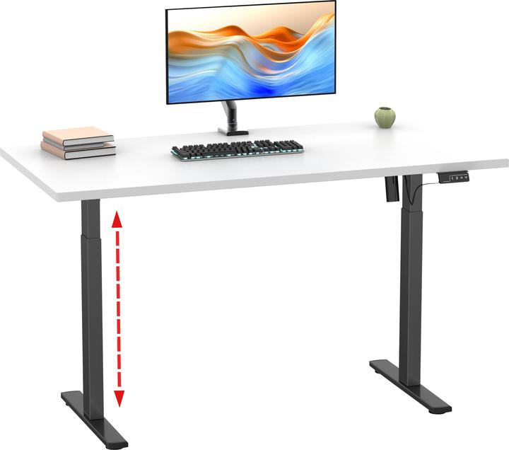 Actual product image VCM Desk adjustable Lona 110x80 sw (110 x 80 x 120 cm)