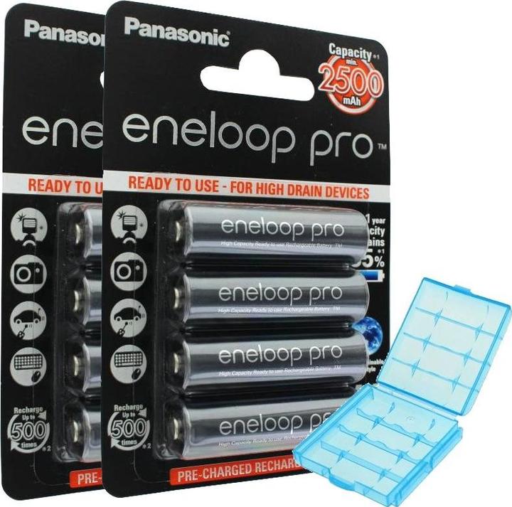 Immagine prodotto Panasonic Box batteria Eneloop Pro e AccuCell (8 pz., AA, 2500 mAh)