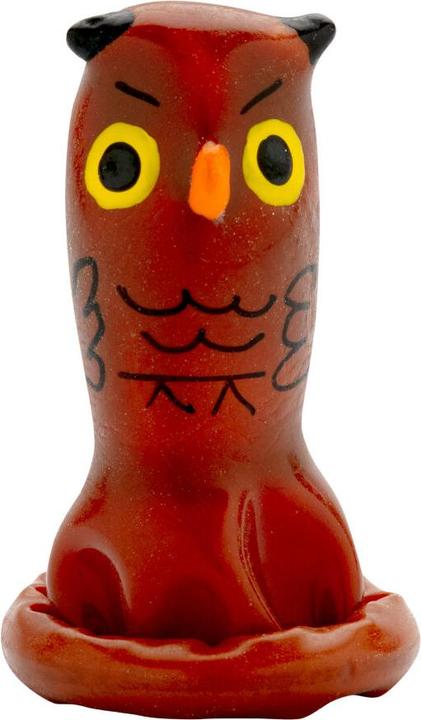 Actual product image Condomerie Hand-painted joke condom with owl motif in brown (1 pcs.)