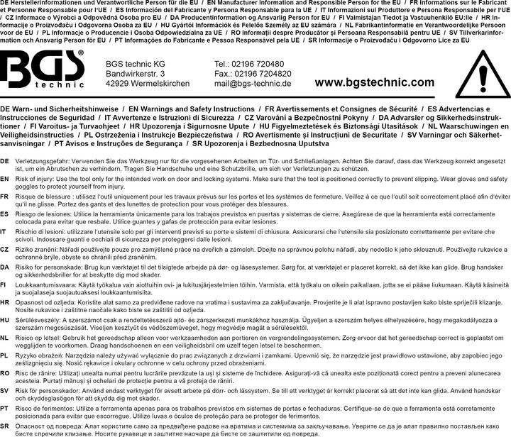 Image du produit BGS Clé à griffe pour rosette de serrure de contact Mercedes