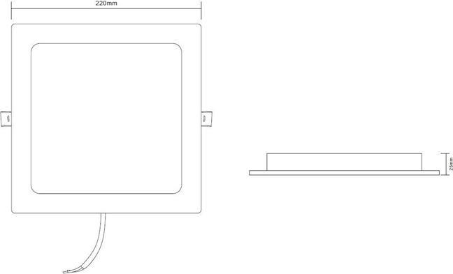 Immagine prodotto Okko Luce LED da incasso Epirus 18w Quadrato