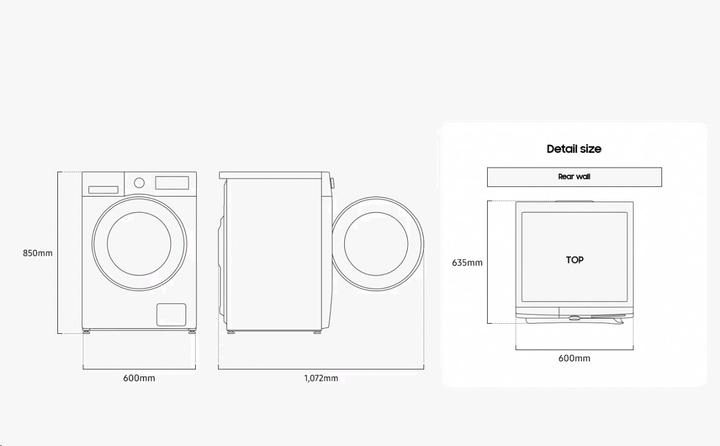 Actual product image Samsung Crystal Clean W (9 kg, Left)