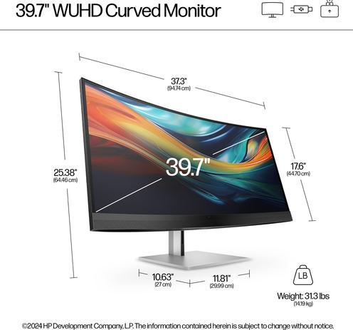 Actual product image HP 740pm Docking Display (5120 x 2160 pixels, 39.70")