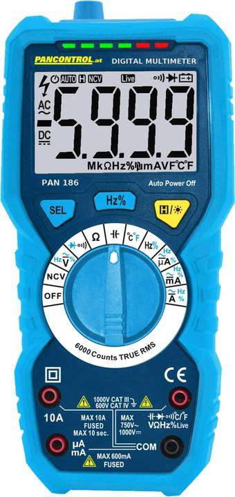 Produktbild Pancontrol PAN 186 - Digitalmultimeter IP67 (CAT IV 600V, CAT III 1000V)