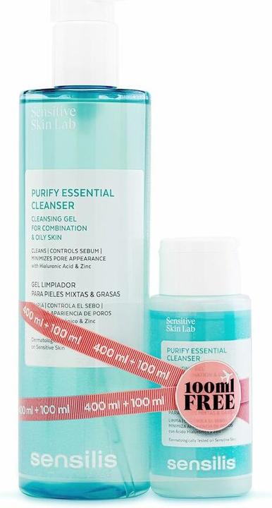 Actual product image Sensilis Purify Essential Cleansing Gel 400ml - Pack of 2 (Gel, 400 ml)