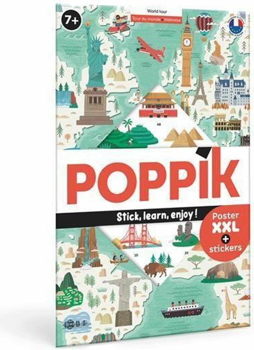 Produktbild Poppik Sticker Lernposter Weltreise