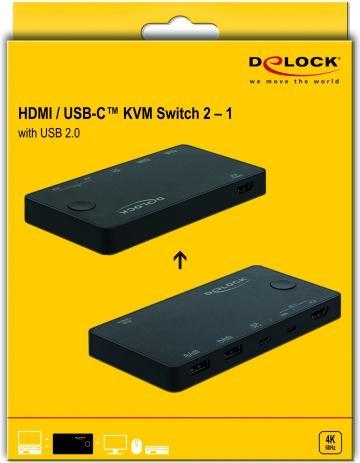 Immagine prodotto Delock Commutatore KVM HDMI/USB-C 4K