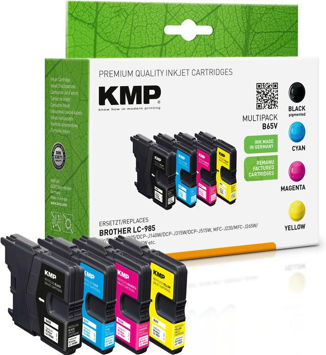 Image du produit KMP Tinte remplacé LC985VALBP (M, CF, Y, C)