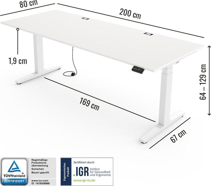 Produktbild Yaasa Desk Expert (200 x 80 cm)