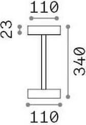 Actual product image Ideal lux TOFFEE LED table lamp 2W ⌀120mm white IP54 warm white 311715 (230 lm)