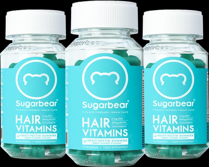 Produktbild Sugarbear Hair Vitamins Gummies 3 Monate (3 Stück, Gummies, 450 g)