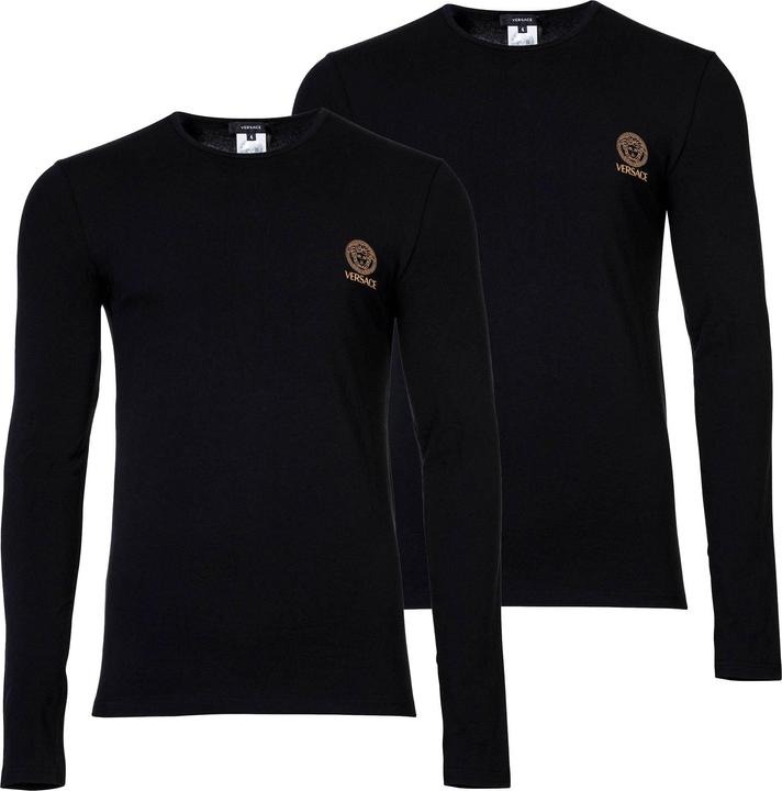 Versace T-Shirt Bi-Pack Jersey Topeka Bi-Stretch Cotton Organic New Logo (S)