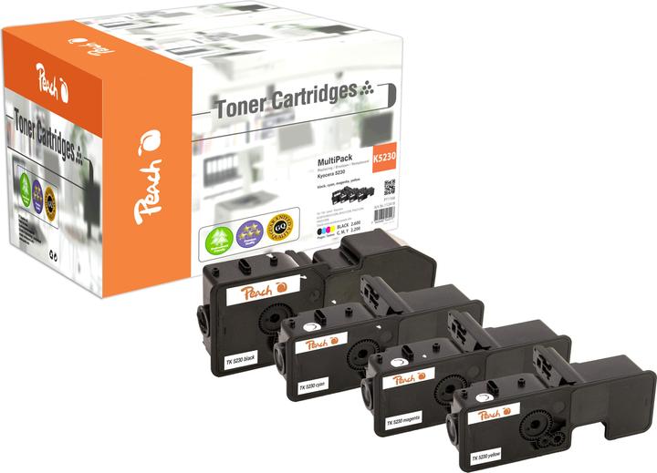 Actual product image Peach compatibilní toner Kyocera TK-5230 MultiPack, bk, c, m, y, 1x2600, 3x2200 výnos (M, C, Y, FC)