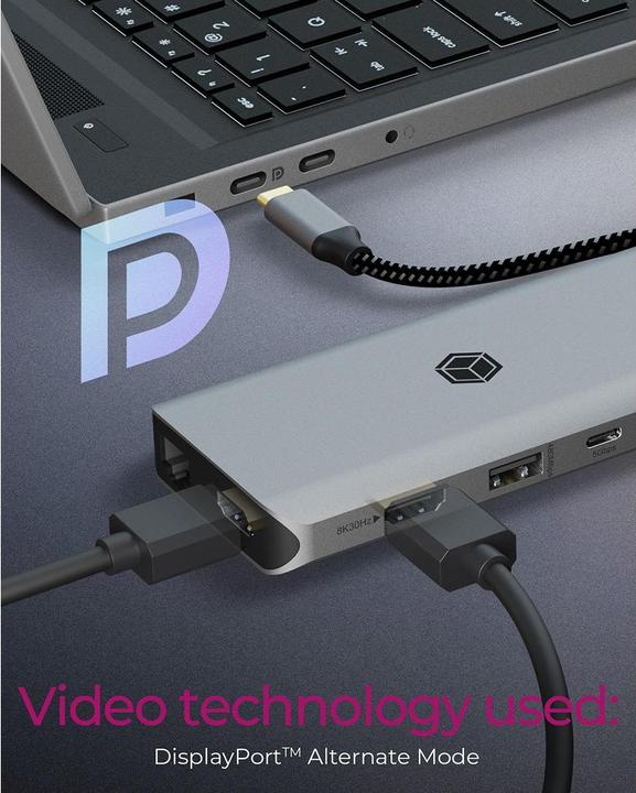 Actual product image Icy Box Dockingstation 12-in-1 USB Type-C (USB-C, 12 Ports)